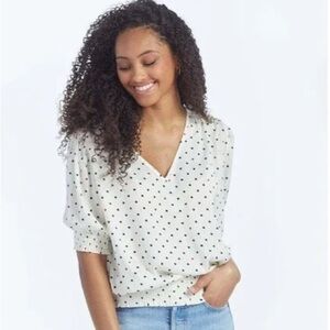 SUMMERSALT Polka Dot Top ‎ Short sleeve. small